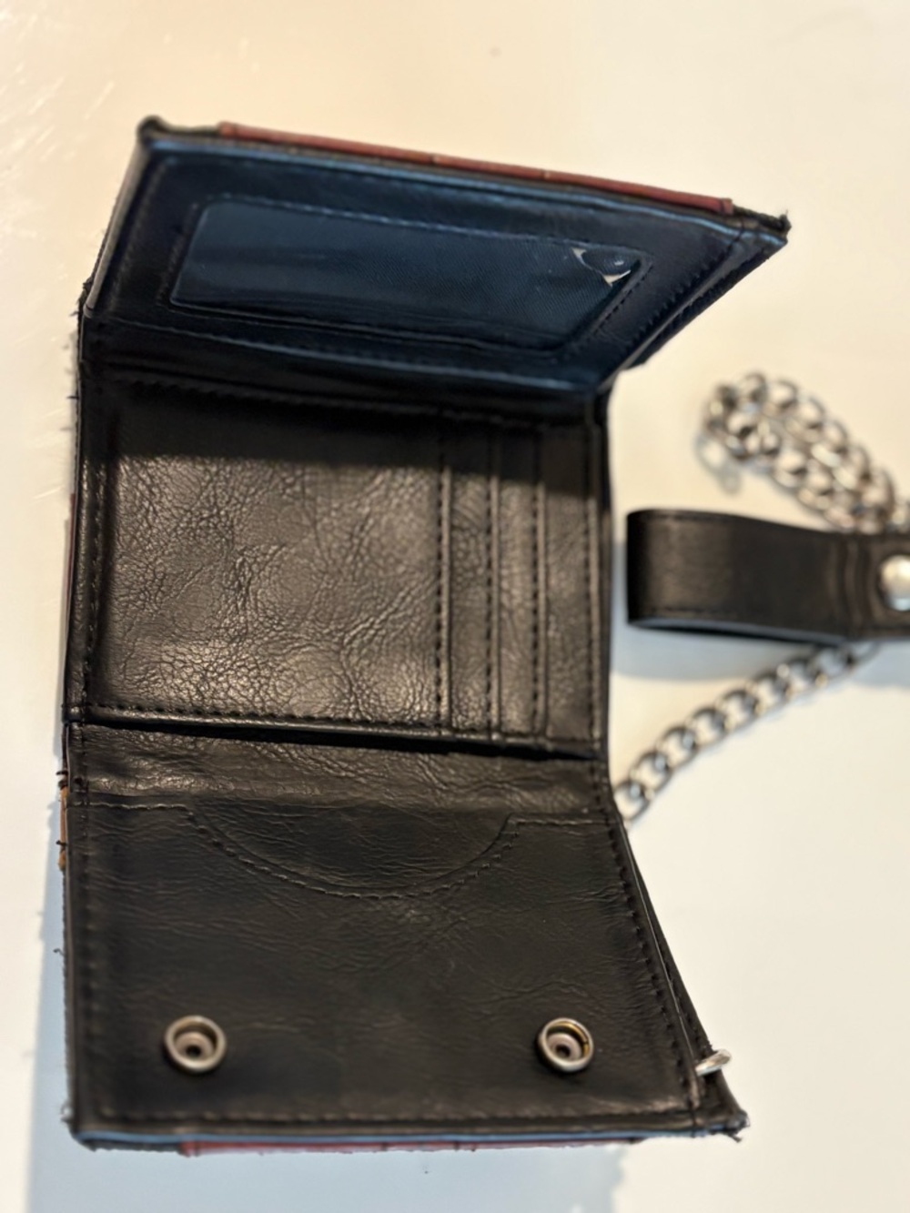 Deadpool Wallet Chain Bi-Fold Leather - Picture 4 of 4